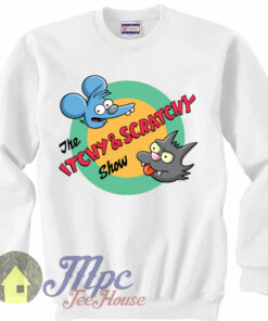Cheap The Itchy & Scratchy Show 80s Crewneck Sweatshirt