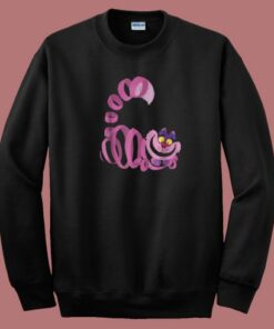 Cheshire Faced Cat Funny 80s Sweatshirt