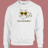 Chin Chillin Cats Funny 80s Sweatshirt