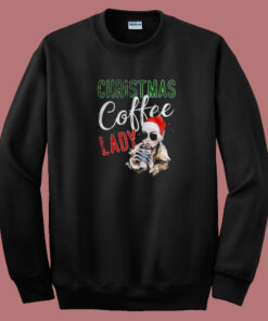Christmas Coffee Lady 80s Sweatshirt