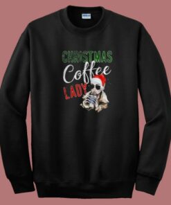 Christmas Coffee Lady 80s Sweatshirt