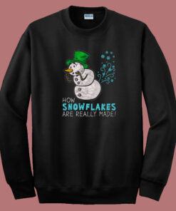 Christmas Day Snowflakes 80s Sweatshirt