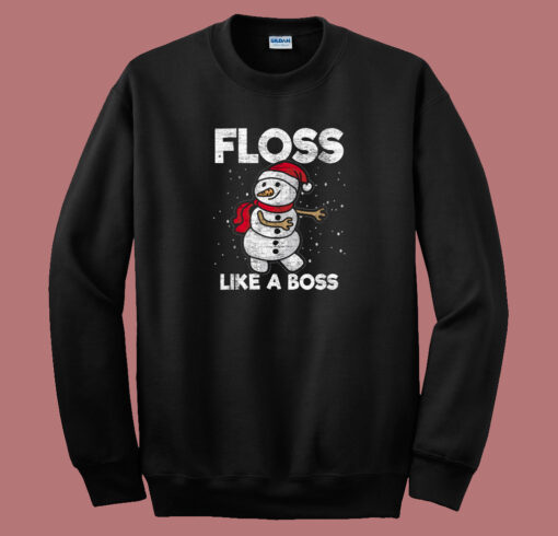 Christmas Floss Like A Boss 80s Sweatshirt