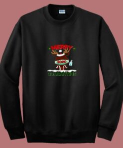 Christmas Merry Quarantine 2020 Reindeer 80s Sweatshirt