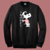Cool Snoopy In Pink 80s Sweatshirt