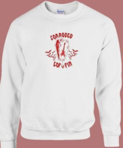 Corroded Coffin Graphic Sweatshirt 2