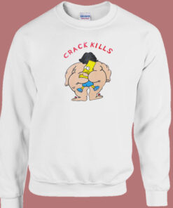 Crack Kills Bart Simpson 80s Sweatshirt 1