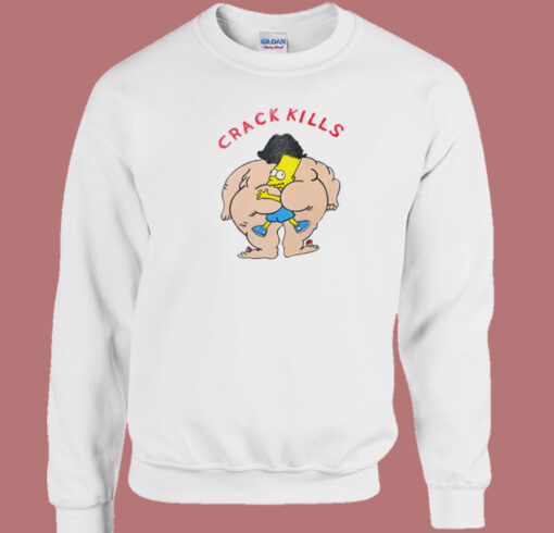 Crack Kills Bart Simpson 80s Sweatshirt