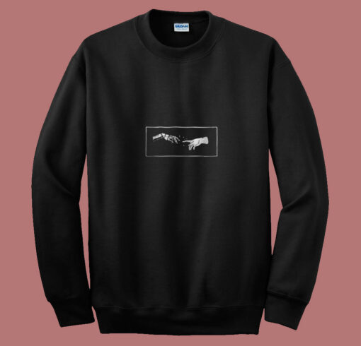 Creation Hands Aesthetic 80s Sweatshirt