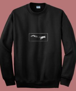 Creation Hands Aesthetic 80s Sweatshirt