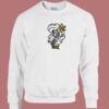 Creepy Little Mermaid Skeleton 80s Sweatshirt