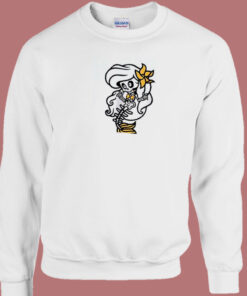 Creepy Little Mermaid Skeleton 80s Sweatshirt