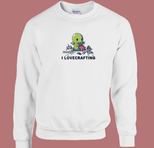 Cthulhu I Love Crafting 80s Sweatshirt