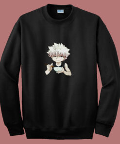 Cute Killua Zoldyck Hunter X Hunter Funny Meme Manga Baka Otaku 80s Sweatshirt Cute Killua Zoldyck Hunter X Hunter Funny Meme Manga Baka Otaku 80s Sweatshirt