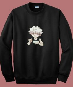 Cute Killua Zoldyck Hunter X Hunter Funny Meme Manga Baka Otaku 80s Sweatshirt