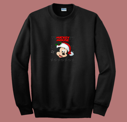 Cute Mickey Mouse Santa Christmas 80s Sweatshirt