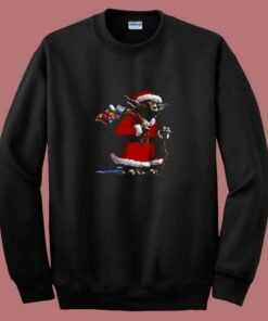 Cute Yoda Star Wars Santa Christmas 80s Sweatshirt