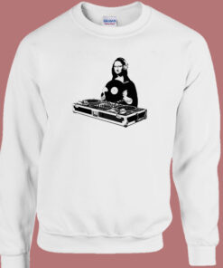 DJ Mona Lisa Funny Sweatshirt 1