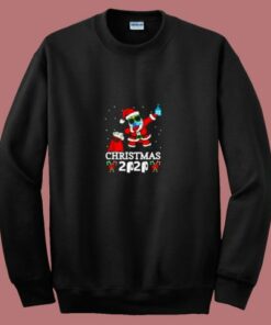 Dabbing Santa With Face Mask Handwashing 80s Sweatshirt