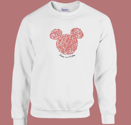 Damski Mickey Mouse Hearts 80s Sweatshirt