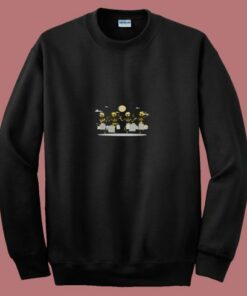 Dancing Skeletons Grunge 80s Sweatshirt