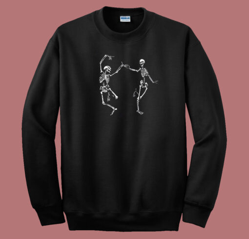 Dancing Skeletons Halloween 80s Sweatshirt