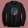 Dead Bat Head Graphic 80s Sweatshirt