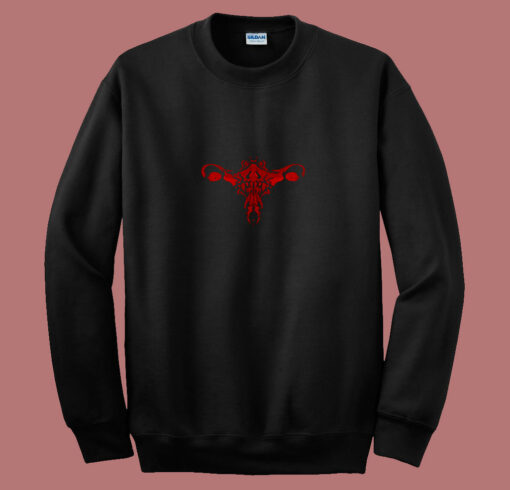 Death Metal Uterus And Ovaries 80s Sweatshirt