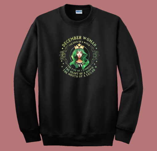 December Woman Of A Lioness 80s Sweatshirt