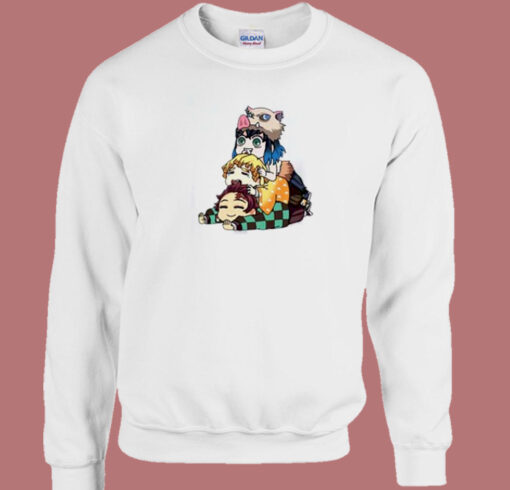 Demon Slayer Chibi Character 80s Sweatshirt