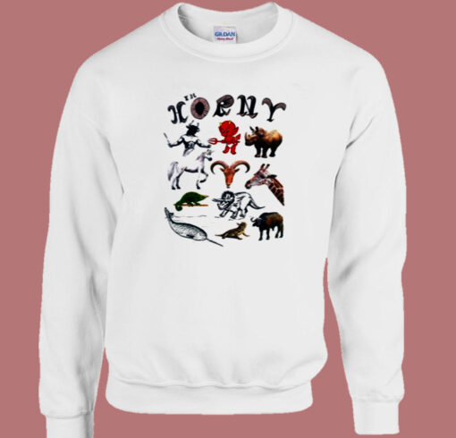 Devil Animals Im Horny Sweatshirt