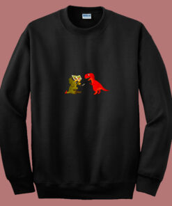 Dinosaur Rhino Reading 80s Sweatshirt Dinosaur Rhino Reading 80s Sweatshirt