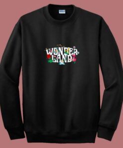 Disney Alice In Wonderland Floral Wonderland 80s Sweatshirt 1 Disney Alice In Wonderland Floral Wonderland 80s Sweatshirt 2