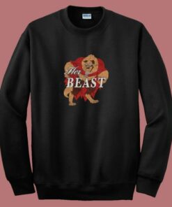 Disney Beauty And The Beast Her Beast 80s Sweatshirt 1 Disney Beauty And The Beast Her Beast 80s Sweatshirt 2
