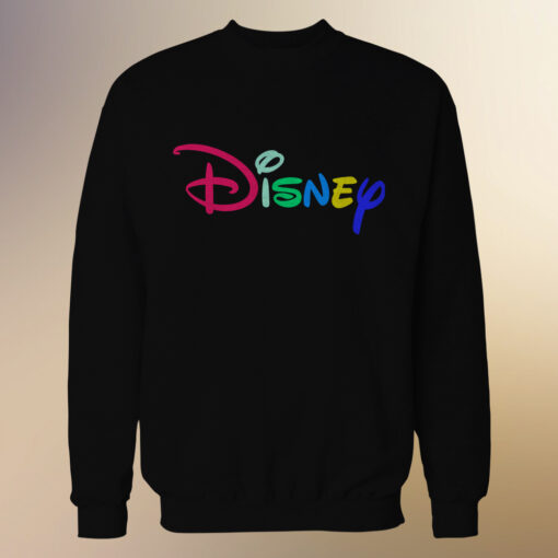 Disney Logo Type Rainbow Sweater