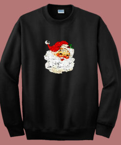 Distressed Vintage Santa Claus 80s Sweatshirt
