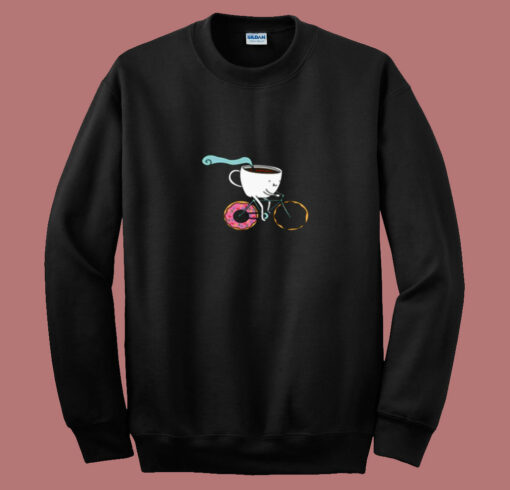 Donuts Coffee Bicycle 80s Sweatshirt