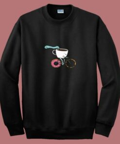 Donuts Coffee Bicycle 80s Sweatshirt