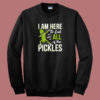 Eat All The Pickles Funny Dabbing 80s Sweatshirt