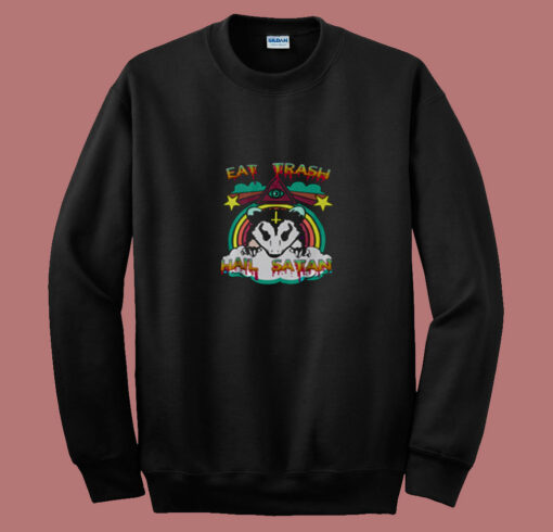 Eat Trash Hail Satan 80s Sweatshirt