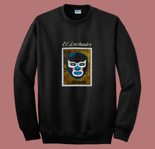 El Luchador Loteria Mexican Bingo 80s Sweatshirt