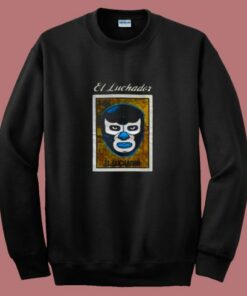 El Luchador Loteria Mexican Bingo 80s Sweatshirt