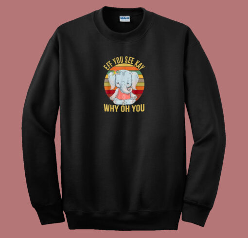 Elephant Yoga Vintage 80s Sweatshirt