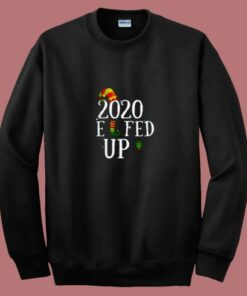 Elfed Up Merry Christmas Elf Pun Parody 80s Sweatshirt