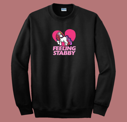 Feeling Stabby Unicorn 80s Sweatshirt