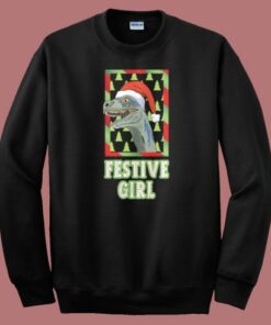 Festive Girl Chirstmas Sweatshirt 1 Festive Girl Chirstmas Sweatshirt 2