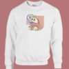 Fire Crocodile Funny 80s Sweatshirt