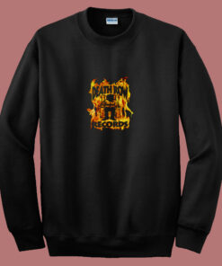 Flame Death Row Record Vintage 80s Sweatshirt Flame Death Row Record Vintage 80s Sweatshirt