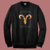 Floral Zodiac Sign Aries 80s Sweatshirt