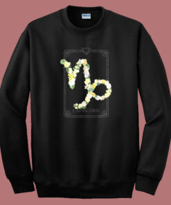 Floral Zodiac Sign Capricorn 80s Sweatshirt